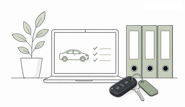 Illustration Laptop, Pflanze, Autoschlüssel